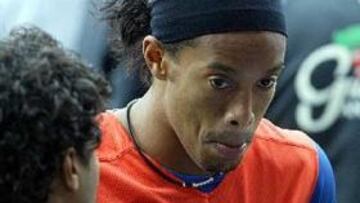 <b>DOMINIO. </b>La página ronaldinho.com muestra en estos momentos un contenido muy simple relacionado con el jugador del F.C. Barcelona.