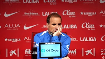 Jagoba Arrasate, entrenador del Mallorca, en rueda de prensa.
