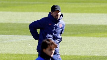 Simeone, en un entrenamiento.