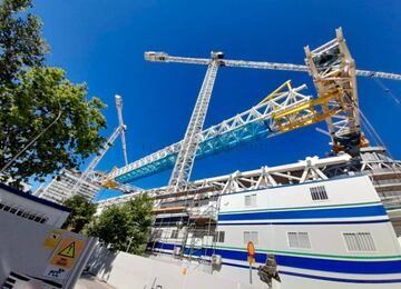 El avance de las obras del estadio Santiago Bernabéu