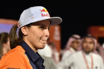 La piloto española durante la presentación del Rally Dakar 2020