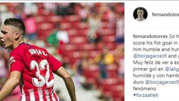 Torres felicita desde Japón a Garcés por su histórico gol