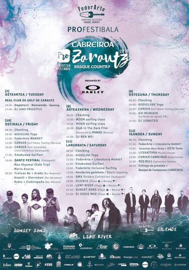 Pro Zarautz 2019: informacin, fechas, programa y actividades
