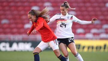 Soccer Football - Women's International - Arnold Clark Cup - Germany v Spain - Riverside Stadium, Middlesbrough, Britain - February 17, 2022 Spain's Irene Guerrero in action Action Images via Reuters/Molly Darlington