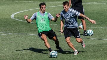 Salvi y Jurado, durante un entrenamiento.