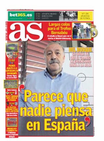 Las portadas de AS de agosto