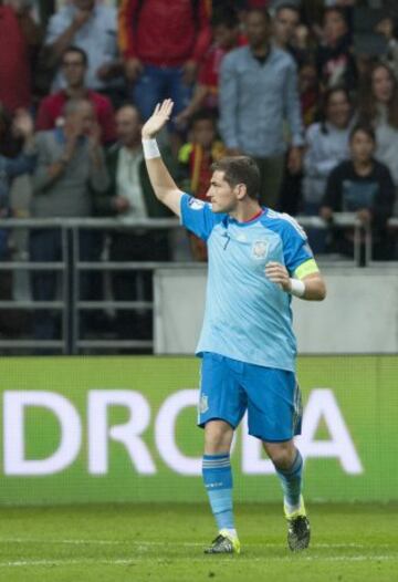 Iker Casillas al final del partido.