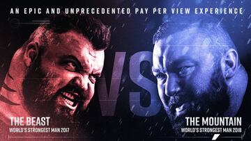 Cartel promocional de la pelea entre Eddie Hall y Hafthor Bj&ouml;rnsson, dos de los hombres m&aacute;s fuertes del mundo.