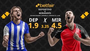 Deportivo de La Coruña vs. CD Mirandés: horario, dónde ver, pronósticos y clasificación
