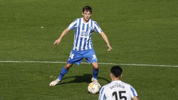 Febas, durante el amistoso ante el Waasland-Beveren.