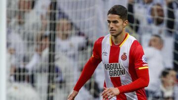 Juanpe durante un partido con el Girona.