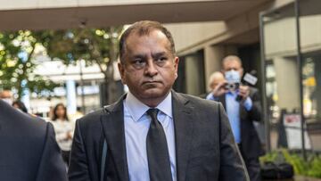 Sunny Balwani, former president of Theranos Inc., exits federal court in San Jose, California, US, on Thursday, July 7, 2022. Balwani was found guilty of all charges against him for his role in the collapse of the $9 billion blood-testing startup Theranos. Photographer: David Paul Morris/Bloomberg via Getty Images