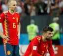 Iniesta y Piqué jugaron su último partido por España
