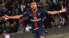 Mbapp&eacute; celebrando su gol.