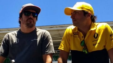 Fernando Alonso y Carlos Sainz comienzan el 'reto del podio'