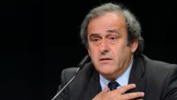 Platini durante una comparecencia de prensa.