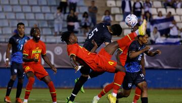 Soccer Football - International Friendly - Nicaragua v Ghana - Francisco Artes Carrasco Stadium, Lorca, Spain - September 27, 2022 Ghana's Mohammed Salisu in action with Nicaragua's Marvin David Fletes REUTERS/Susana Vera