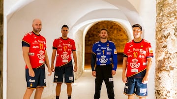 Cuatro pilares experimentados de la Selección: Cañellas, Figueras, Gonzalo Pérez y Álex Dujsheabev.