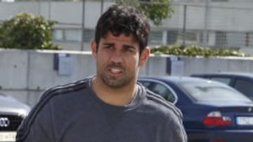 Diego Costa, a su llegada a la Ciudad del Fútbol.