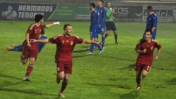 Imagen del gol de Ontiveros, de la Sub19, ante Italia.