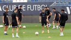 Entrenamiento del M&aacute;laga.