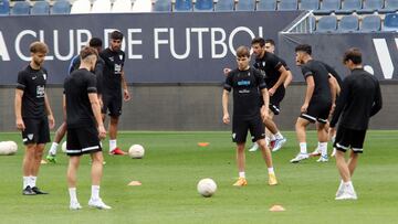 Entrenamiento del Málaga.