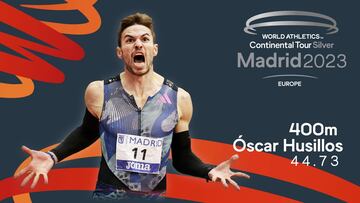 Óscar Husillos, el gran reclamo de los 400 metros del World Athletics Continental Tour Silver Madrid del próximo 22 de julio