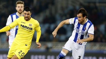 Mikel Gonz&aacute;lez contra el Villarreal.