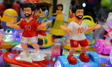 Mohamed Salah souvenirs on sale in Cairo