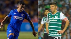 Oribe Peralta y Cata Dom&iacute;nguez en un partido de Santos y Cruz Azul