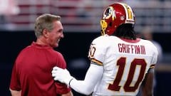 Mike Shanahan y Robert Griffin III.