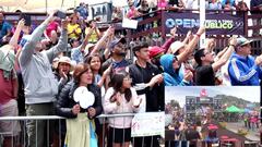 ¿Cómo reaccionó el público cuando Riveros llegó a la meta?