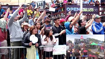 ¿Cómo reaccionó el público cuando Riveros llegó a la meta?