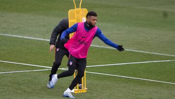 Lemar, en un entrenamiento del Atl&eacute;tico el pasado 22 de enero. 