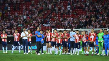 Veljko Paunovic head coach, Fernando Hierro, Antonio Briseno, Daniel Rios of Guadalajara during the game Guadalajara vs Tigres UANL, corresponding to second leg match of great final of the Torneo Clausura 2023 of the Liga BBVA MX, at Akron Stadium, on May 28, 2023.
<br><br>
Veljko Paunovic head coach, Fernando Hierro, Antonio Briseno, Daniel Rios de Guadalajara durante el partido Guadalajara vs Tigres UANL, Correspondiente al partido de Vuelta de la Gran final del Torneo Clausura 2023 de la Liga BBVA MX, en el Estadio Akron, el 28 de Mayo de 2023.
