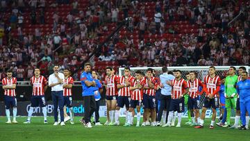 Veljko Paunovic head coach, Fernando Hierro, Antonio Briseno, Daniel Rios of Guadalajara during the game Guadalajara vs Tigres UANL, corresponding to second leg match of great final of the Torneo Clausura 2023 of the Liga BBVA MX, at Akron Stadium, on May 28, 2023.

<br><br>

Veljko Paunovic head coach, Fernando Hierro, Antonio Briseno, Daniel Rios de Guadalajara durante el partido Guadalajara vs Tigres UANL, Correspondiente al partido de Vuelta de la Gran final del Torneo Clausura 2023 de la Liga BBVA MX, en el Estadio Akron, el 28 de Mayo de 2023.