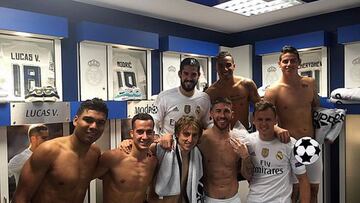 Casemiro, Lucas, Modric, Isco, Ramos, Danilo, Cheryshev y James.