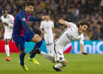 Piqué y Cavani.