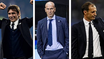 The Best al mejor entrenador: Zidane, Conte y Allegri finalistas