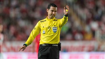 Foto de acción durante el partido Necaxa vs Toluca, Correspondiente a la Final del Torneo Clausura 2018 de la Copa Corona MX en el Estadio Victoria en la foto: César Arturo Ramos.