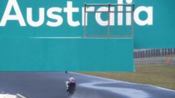 Lorenzo, en acción hoy en Phillip Island.