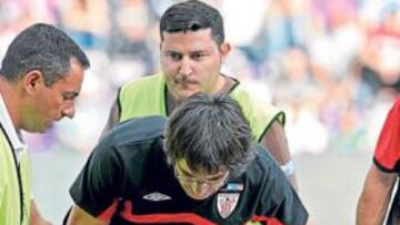 Llorente fue atendido por Lekue en el estadio José Zorrilla.