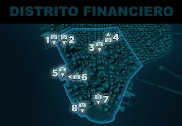 Mapa de las fotos secretas del Distrito Financiero