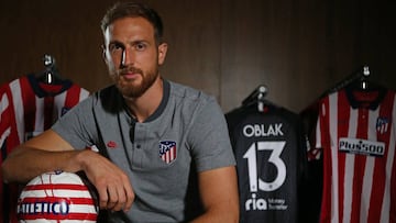 Jan Oblak durante su entrevista con AS. 