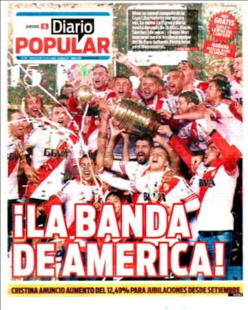 La tercera Copa Libertadores llegó para River Plate y el mundo deportivo se rindió a sus pies.