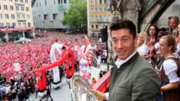 Lewandowski celebró la temporada pasada su tercer campeonato alemán (dos con el Borussia y uno con el Bayern).