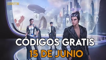 Free Fire códigos gratis 15 de junio