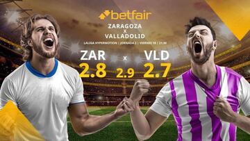 Real Zaragoza vs. Real Valladolid: horario, TV, estadísticas, clasificación y pronósticos
