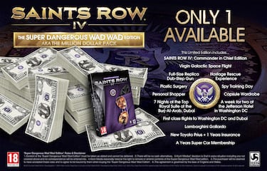 Un millón por la edición más exclusiva de Saint's Row IV