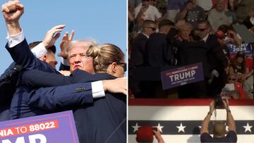 Sniper reacts during suspected Trump assassination attempt while Trump was speaking